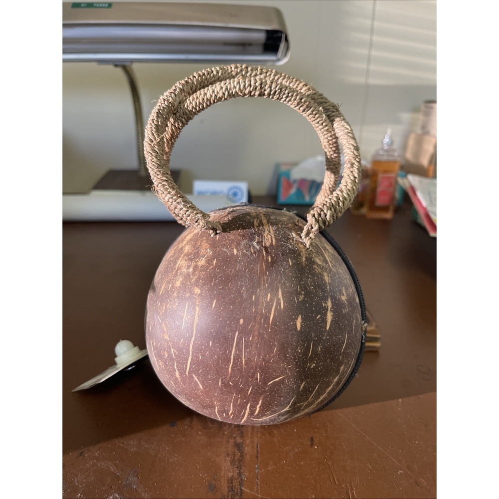 Coconut Shell Small Novelty Handbag / Purse NEW Indonesia